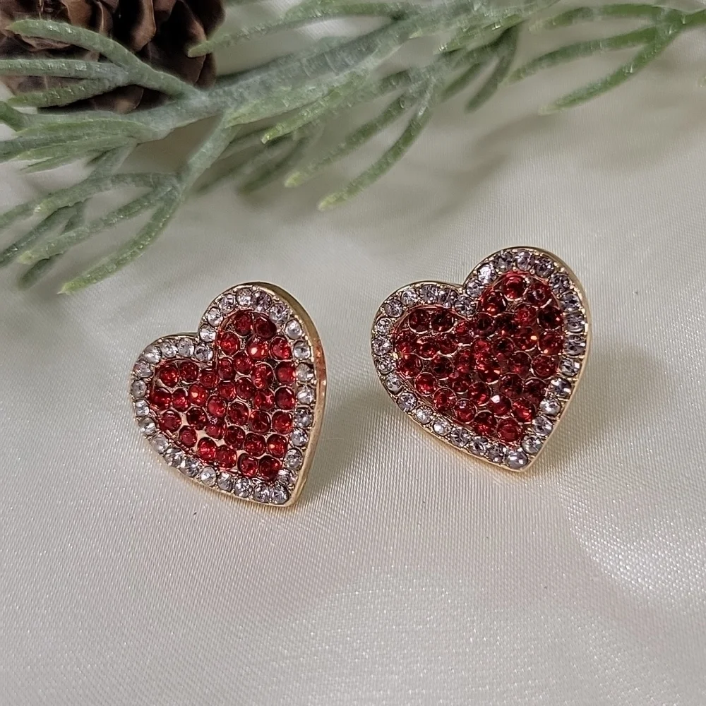 Ultra Shimmer Heart Stud Earrings